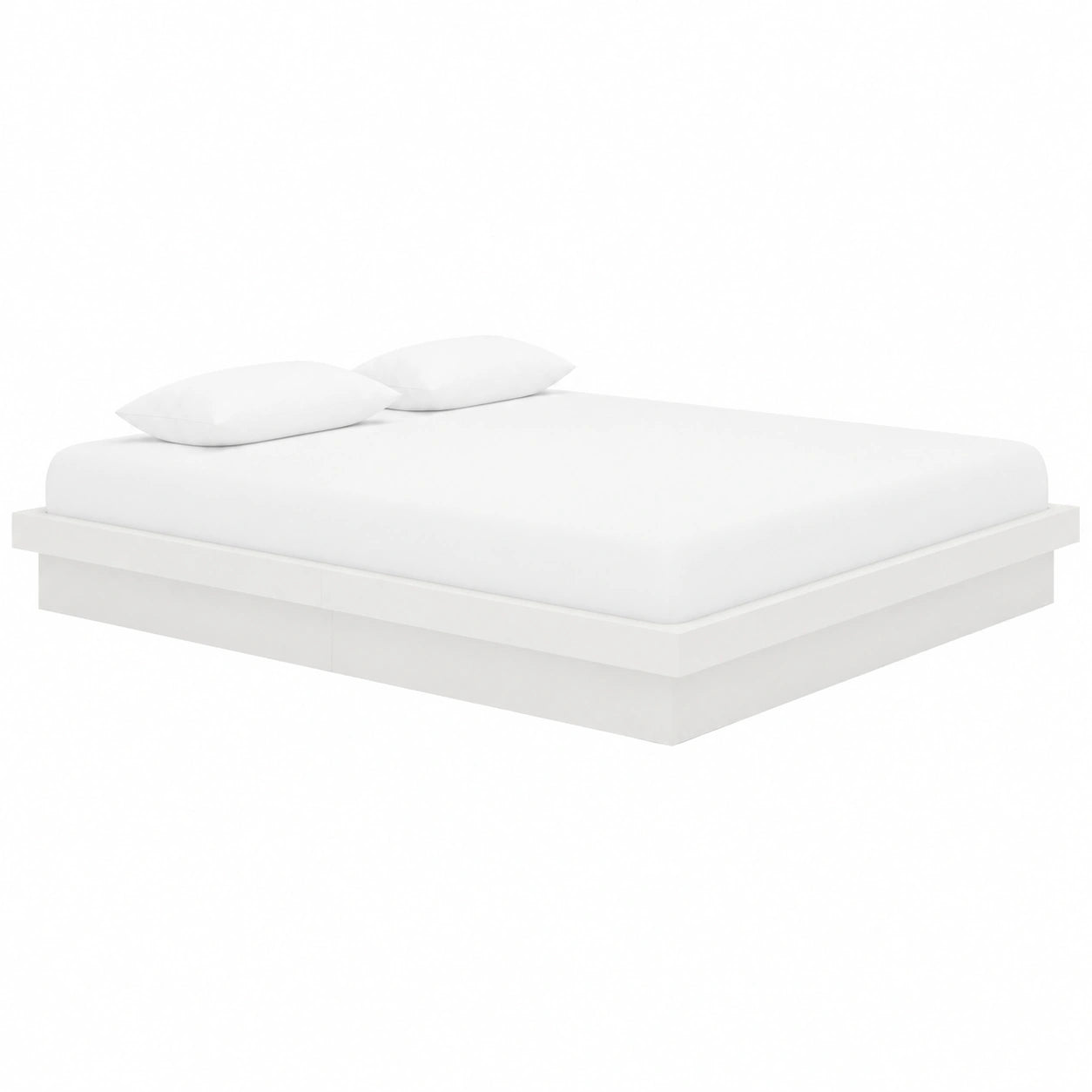 Cama King Size de Madera Maciza Blanca 150x200 cm para Dormitorio