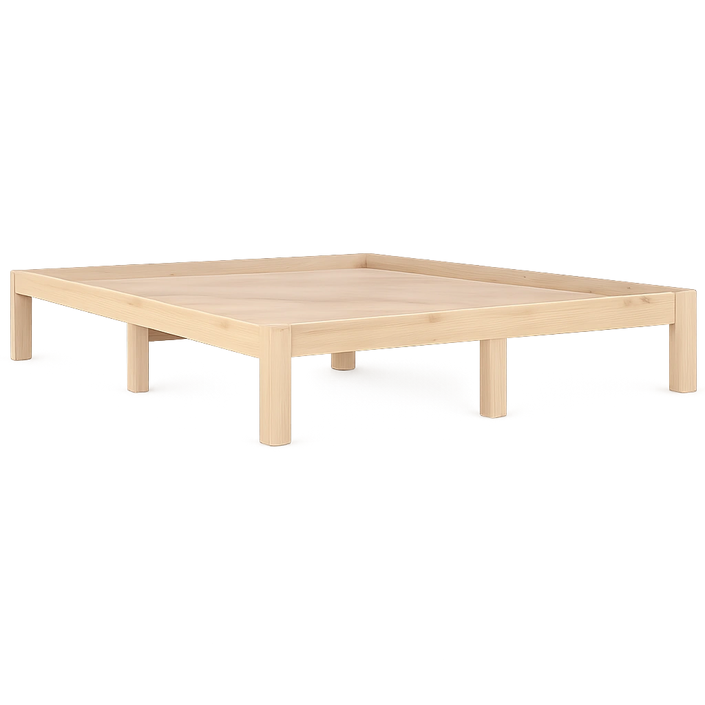 Estructura de Cama King Size de Madera Maciza 150x200 cm para Dormitorio