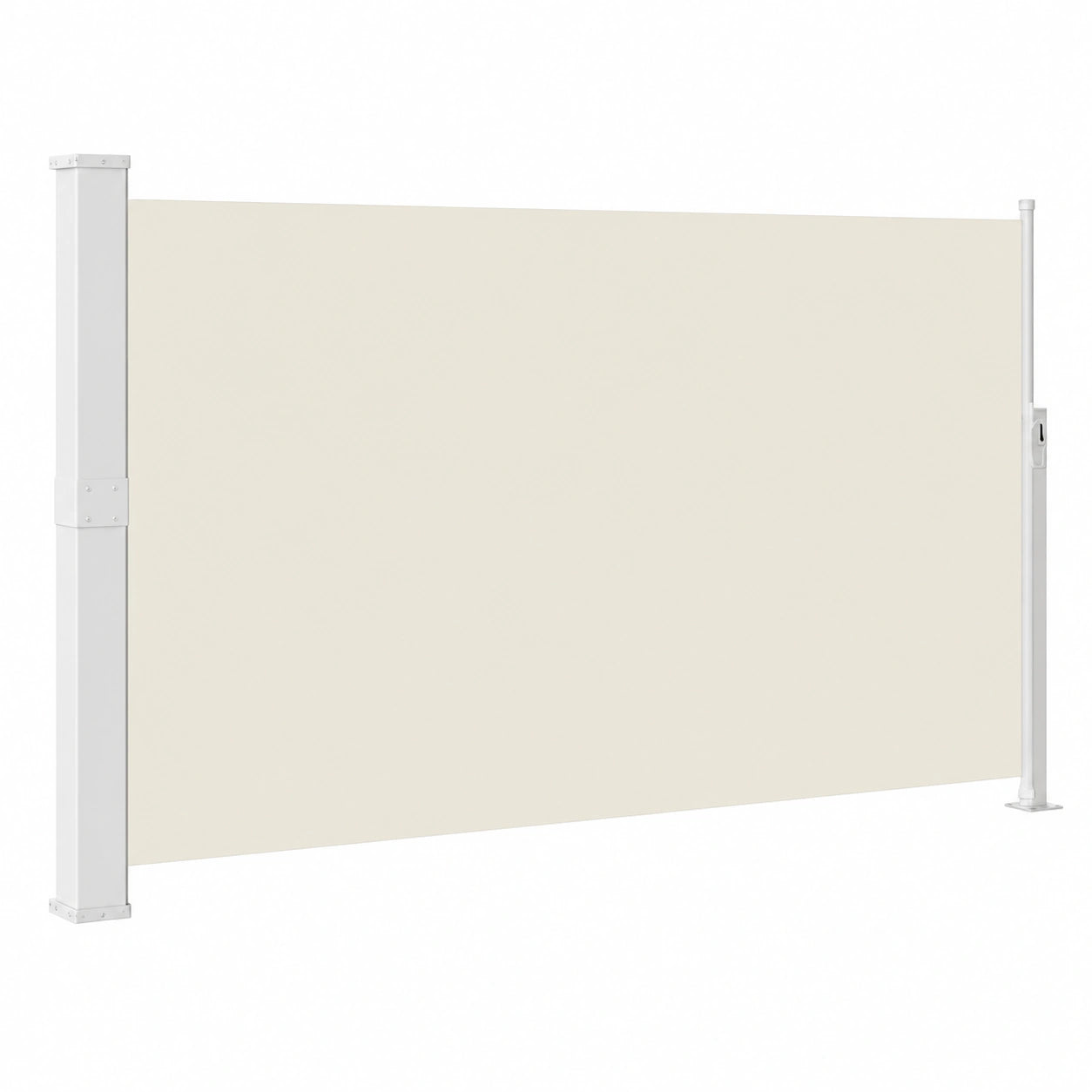 Pantalla Retráctil de Terraza, Toldo Lateral de 170x300 cm, Crema