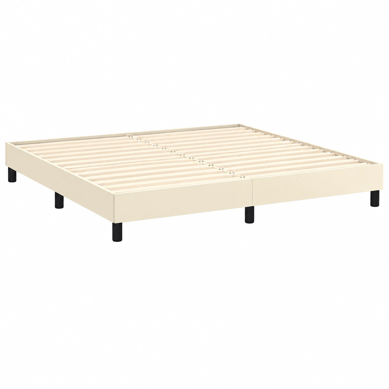 Cama moderna tapizada en cuero sintético, tamaño king para dormitorio