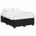 Cama de Terciopelo Negro 160x200 cm con Canapé para Dormitorio
