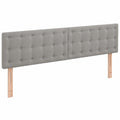 Cabecero Tapizado con Luces LED de Terciopelo Gris para Cama Doble