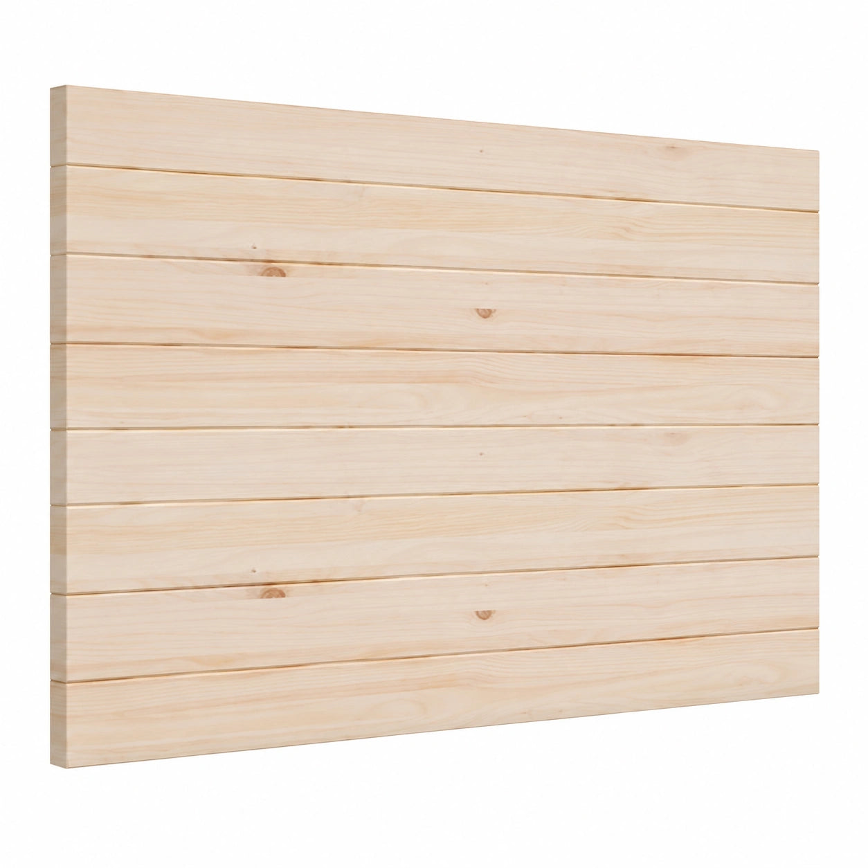 Cabecero de Madera Nórdico para Cama Individual 90x90 cm, Acabado Natural