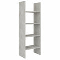 Estantería Moderna de Madera Gris para Salón y Oficina 60x35x180 cm