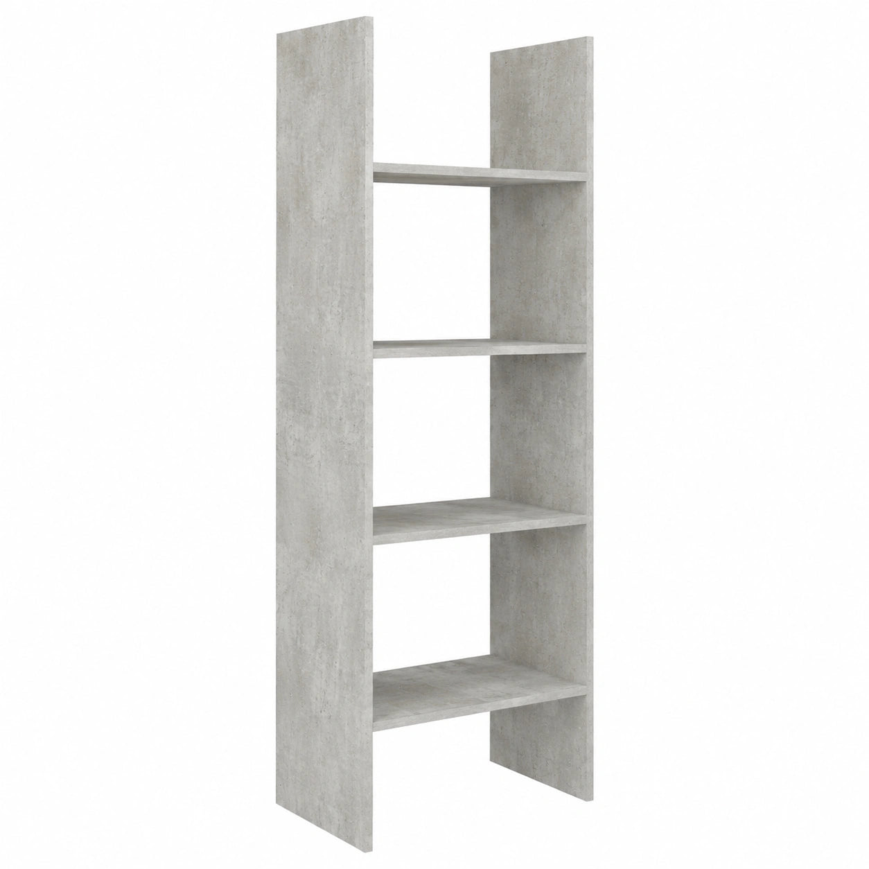 Estantería Moderna de Madera Gris para Salón y Oficina 60x35x180 cm