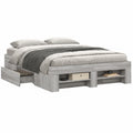 Estructura de Cama Homgoday Sonoma 160x200 cm Madera Multicapa