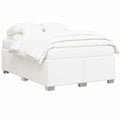 Cama de Piel Sintética Blanca 140x200 cm con Almacenaje para Dormitorio