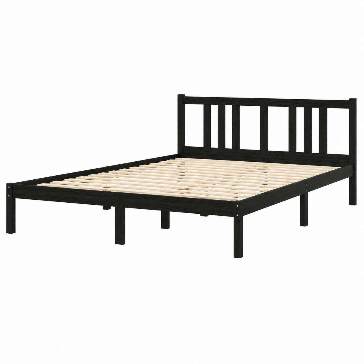 Manta de Madera Maciza Negra 150x200 cm, King Size