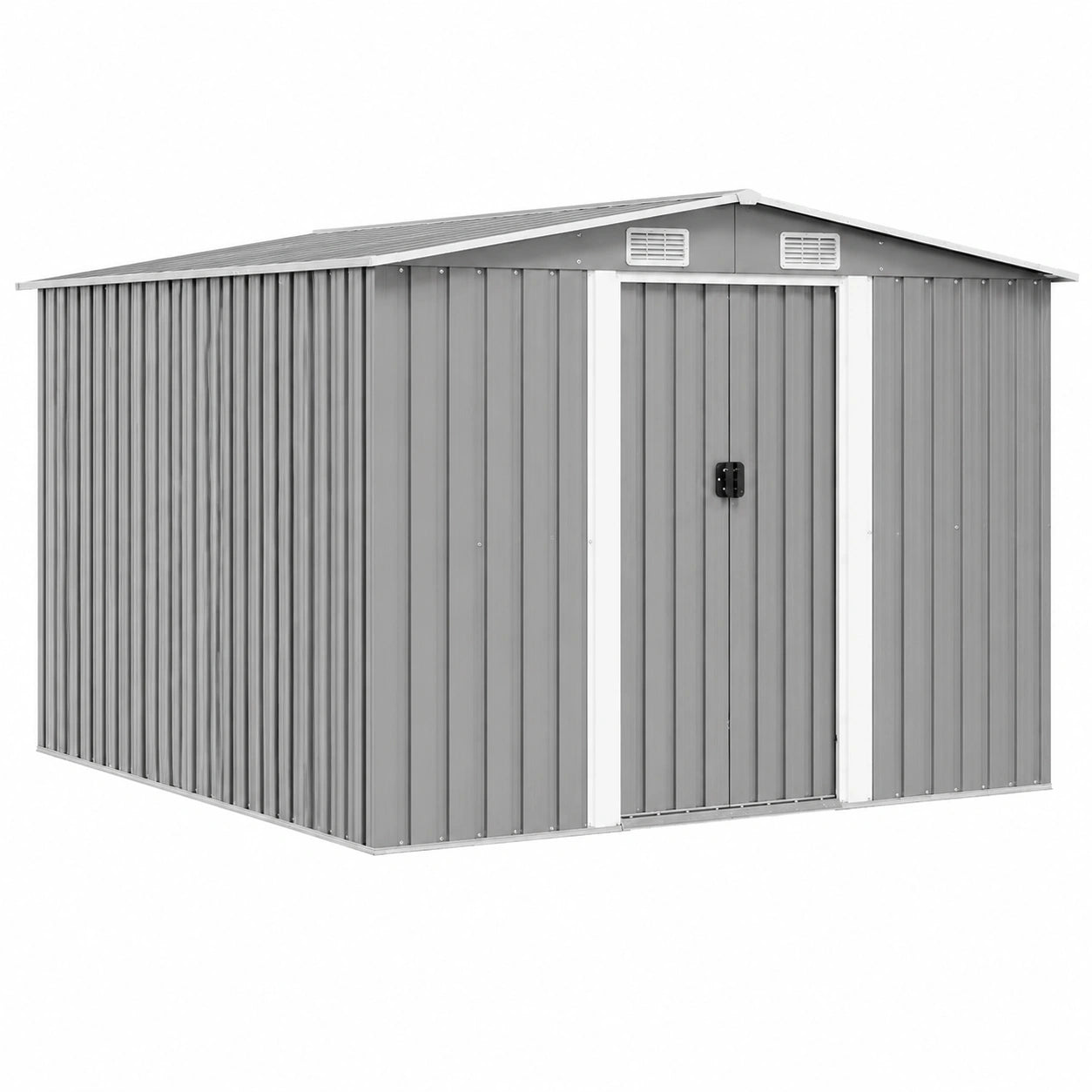 Cobertizo Metálico para Jardín 257x298x178cm Gris