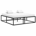 Cama de Metal Negra Homgoday 140x200 cm con Estructura Moderna para Dormitorio o Salón