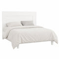 Cabecero de Cama Matrimonial Blanco con Patas, 160x130x2.5 cm