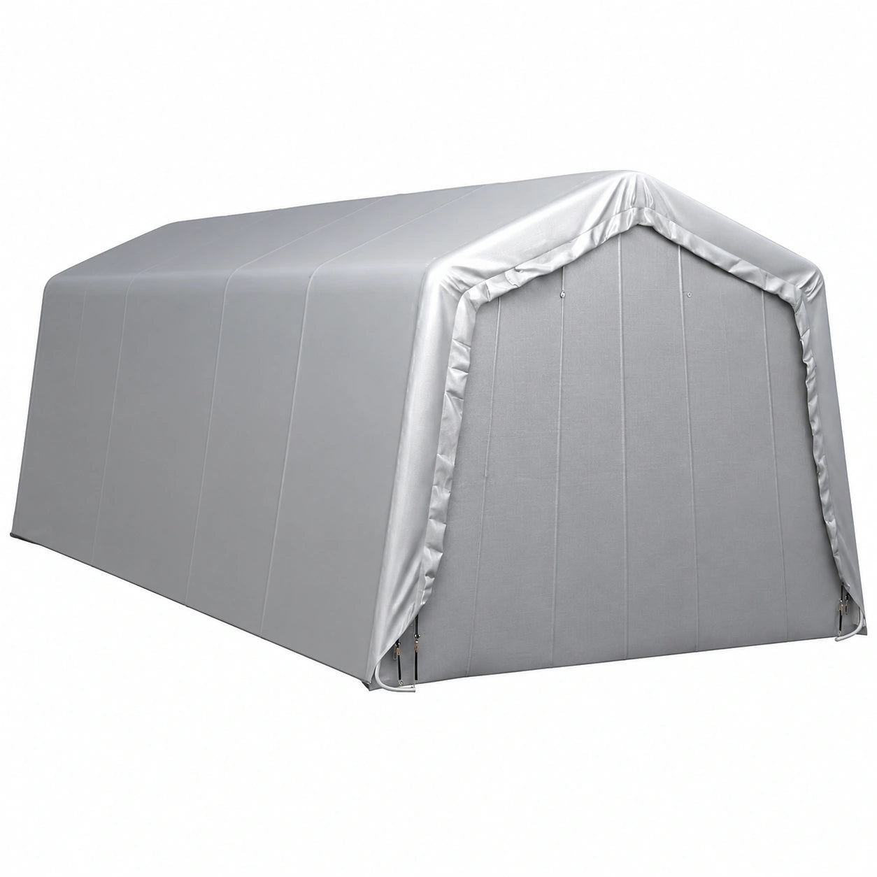 Cobertizo Metálico 300 x 900 cm en Gris para Herramientas y Jardín
