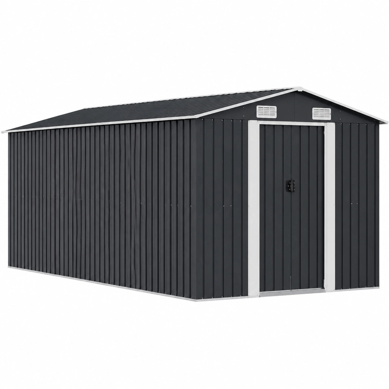 Cobertizo de Jardín Metálico Antracita 257x497x178 cm vidaXL
