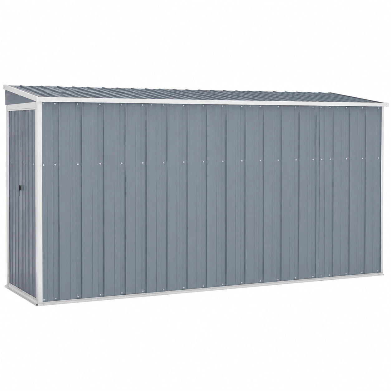 Caseta Exterior de Metal para Jardín, Gris 118x382x178 cm