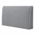 Protector de Cabecero de Cama de Terciopelo Suave, Funda Elástica Gris Claro 150-170cm