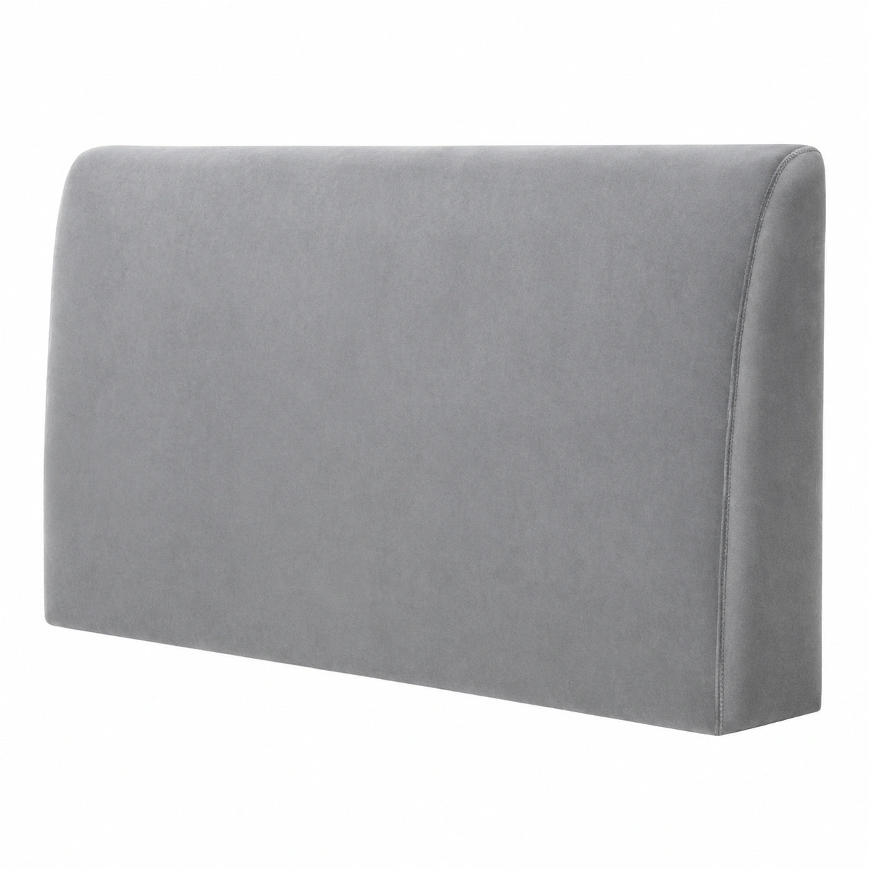 Protector de Cabecero de Cama de Terciopelo Suave, Funda Elástica Gris Claro 150-170cm
