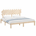 Cabecero de Madera Maciza para Cama Super King Size con Diseño Elegante