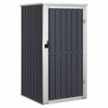 Cobertizo Metálico de Jardín 88x89x159 cm Antracita con Puerta Cerrable