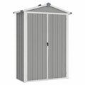Cobertizo de Acero Galvanizado para Jardín 116x45x175 cm