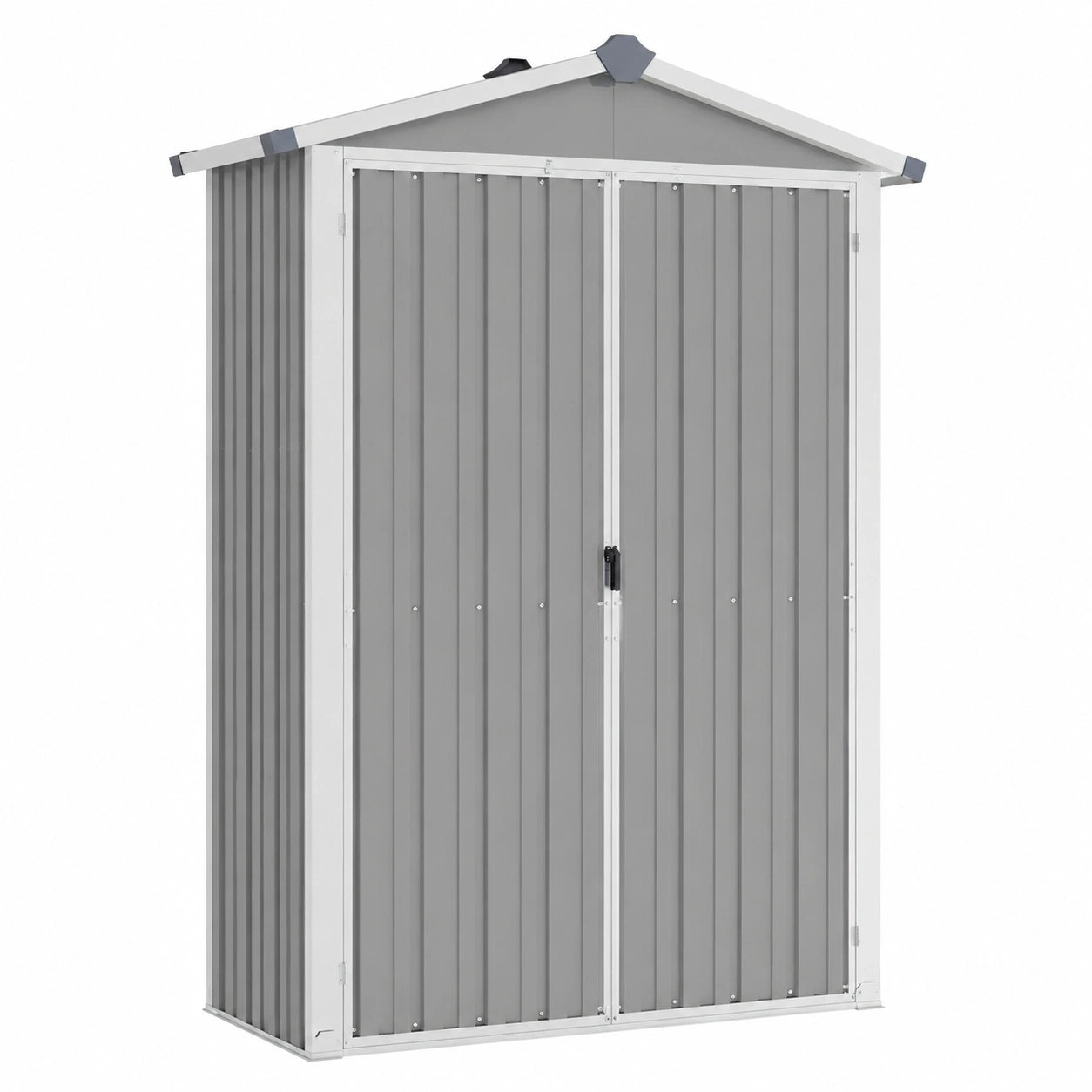 Cobertizo de Acero Galvanizado para Jardín 116x45x175 cm