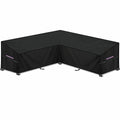 Funda Impermeable para Sofá de Jardín en L, 180 x 260 x 90 x 80/60 cm